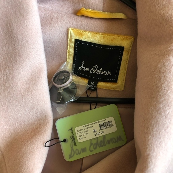 Sam Edelman Shawl Collar Hooded Coat in Blush 10 - Picture 6 of 8